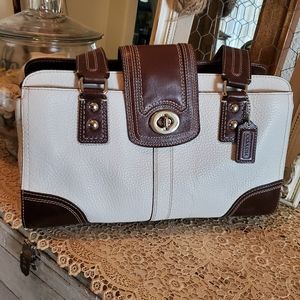 Coach purse brown/cream leather
